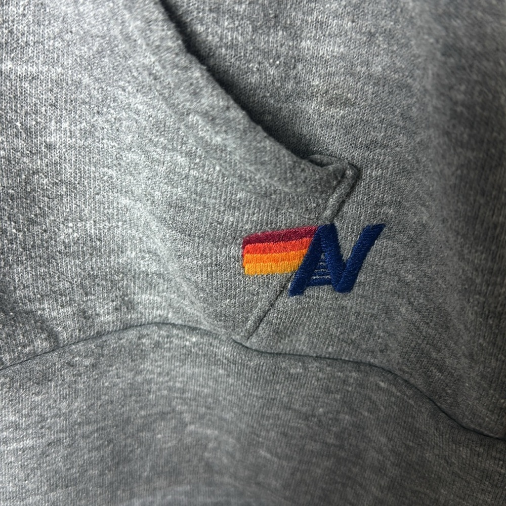 Aviator Nation  Bolt Hoodie Heather Gray Zip-Up Size Small - Picture 2 of 16